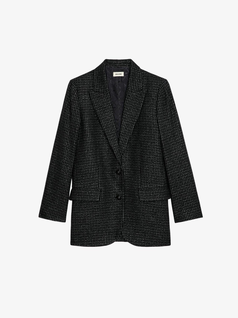 Zadig & Voltaire Viva Car Sparkly Check Blazer Size 42